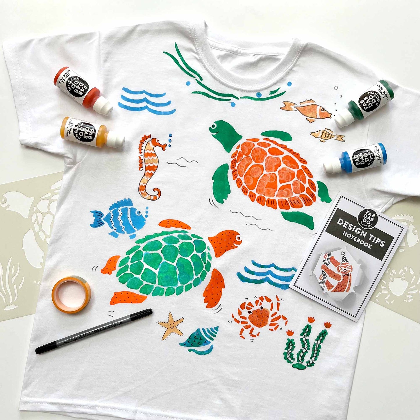 Turtle – Kids T-Shirt Painting Craft Box