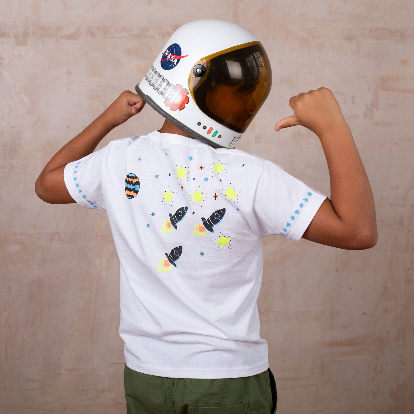 Space Themed Kids T-Shirt Painting Craft Box