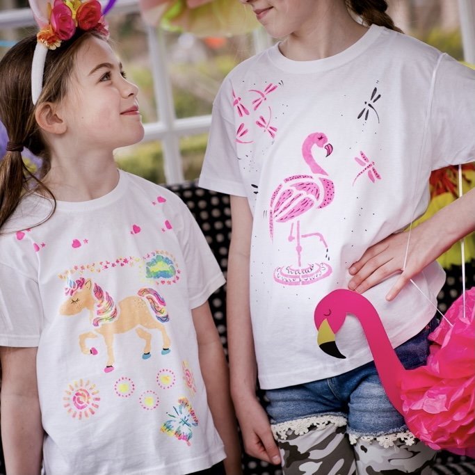 Flamingo – Kids T-Shirt Painting Craft Box