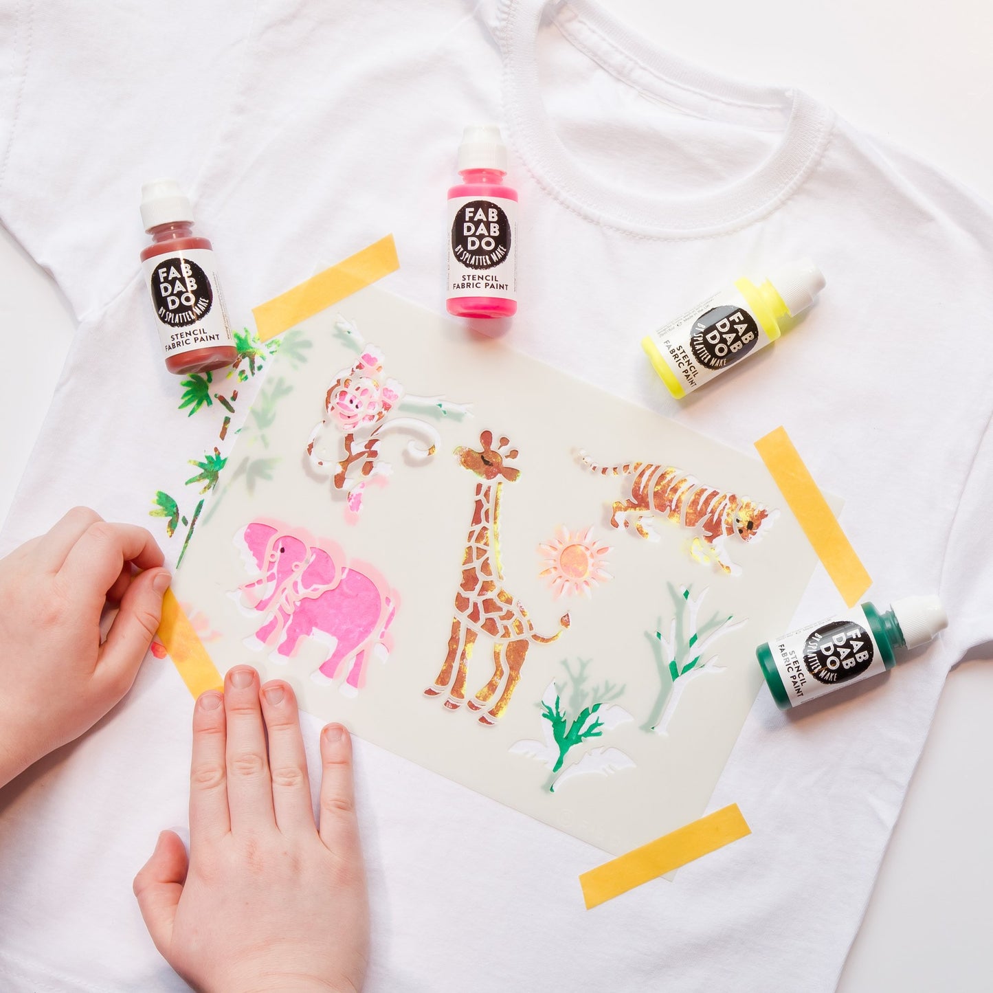 Animals in the Jungle T-Shirt Painting Craft Box