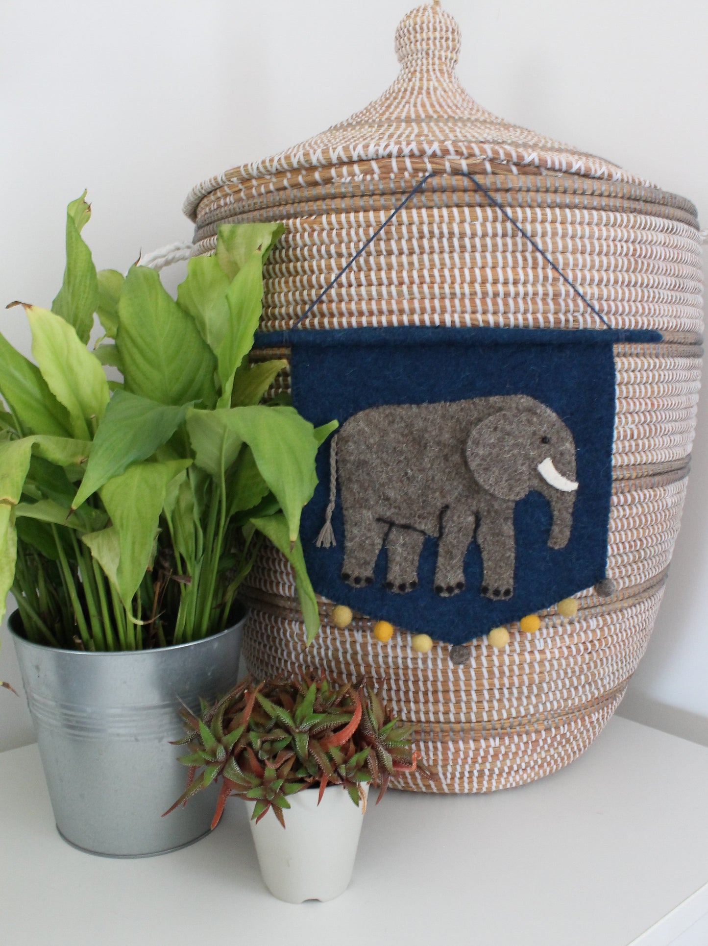 Felt Jungle Wall Pennant - Elephant