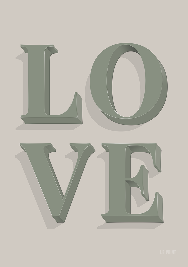 LOVE (Grey/Green)