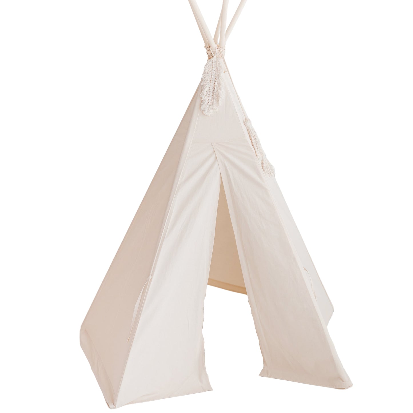 MINICAMP Kids' Play Tent in Plain Style With Macramé Feather