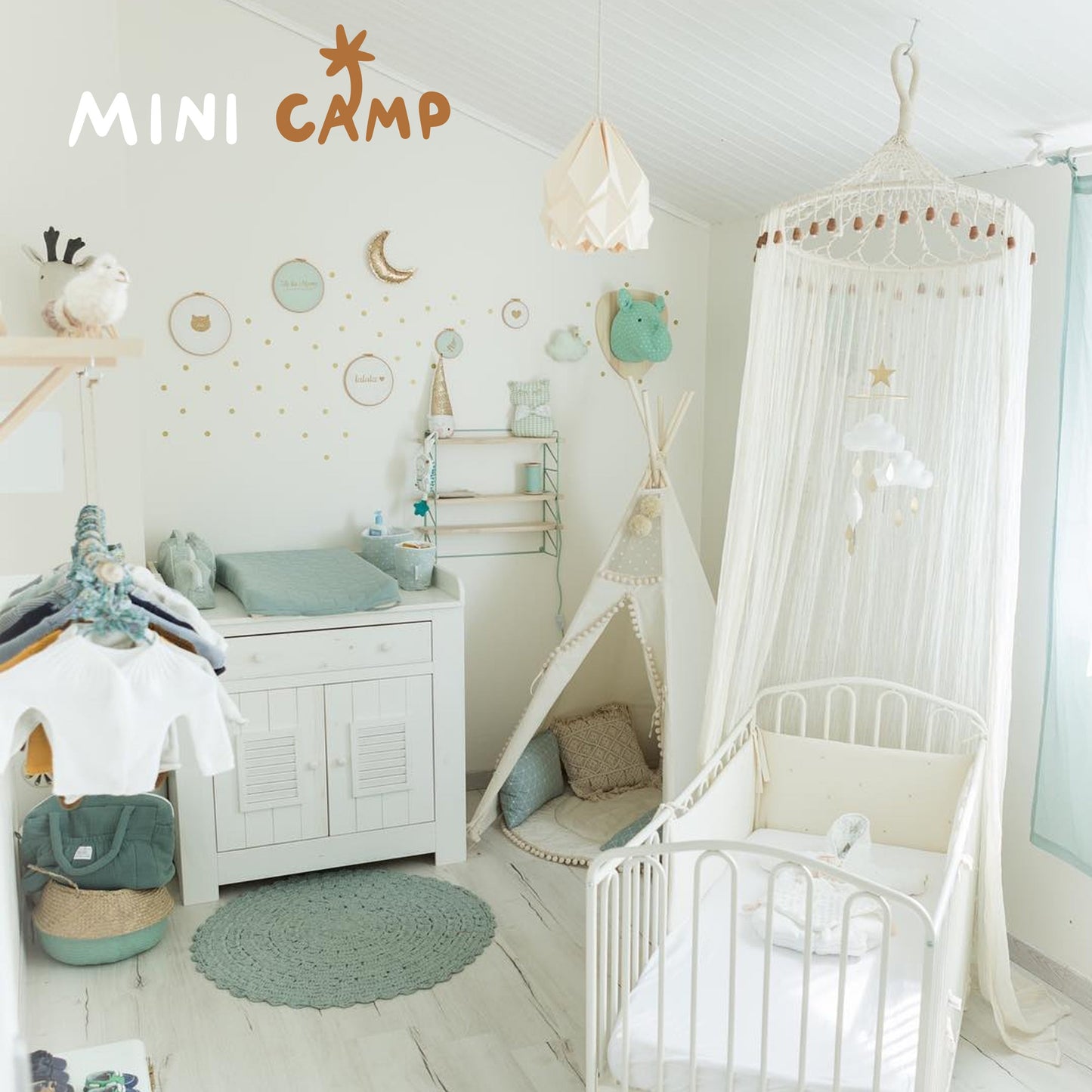 MINICAMP Original Play Tent With Pompoms