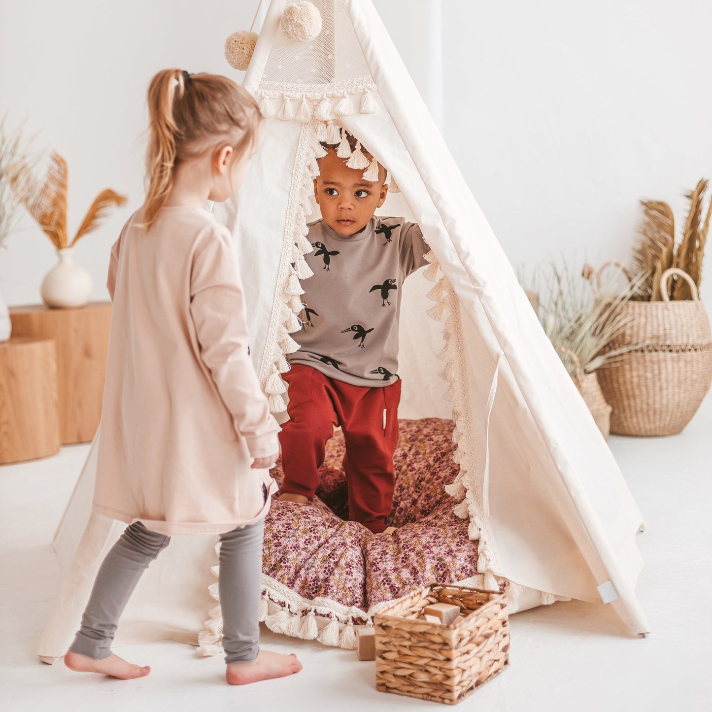 MINICAMP Boho Kids Teepee With Tassels