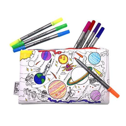 Space Explorer Pencil Case - Colour in & Learn