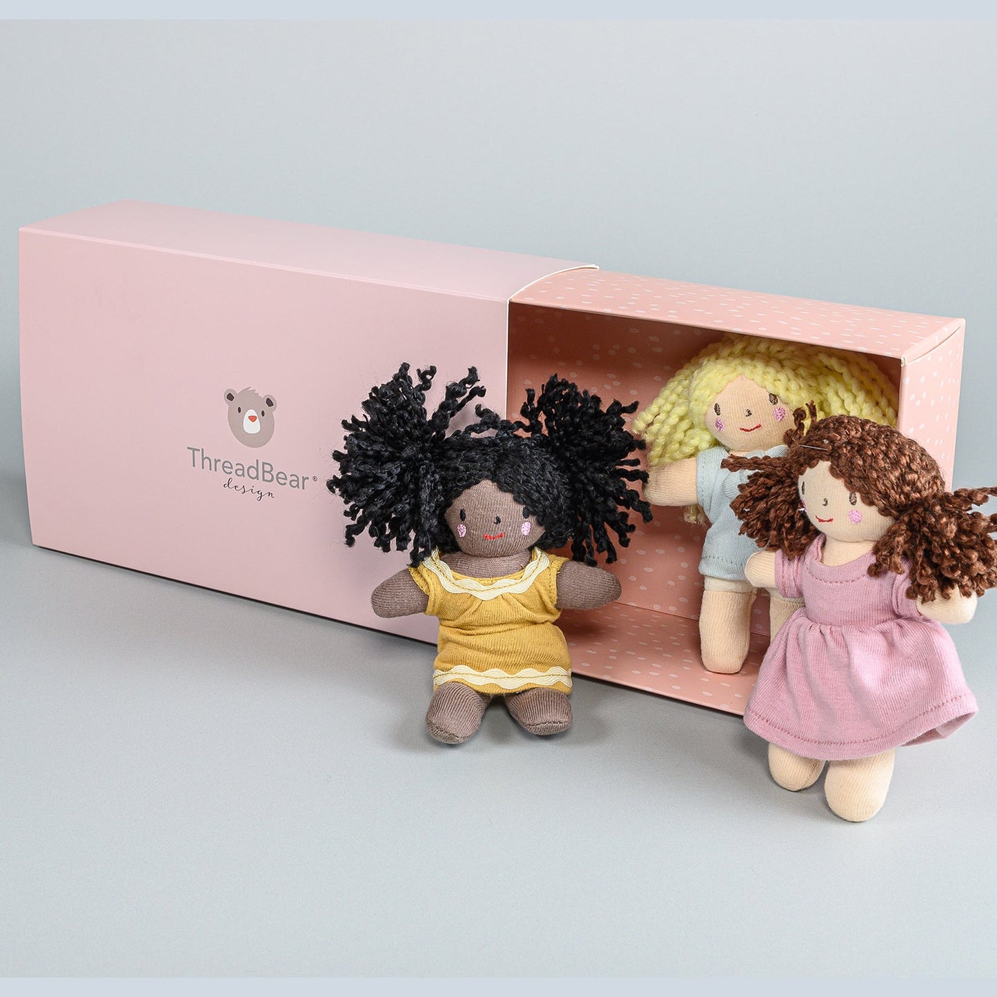 Mini Dolls Gift Set of 3 + Gift Box