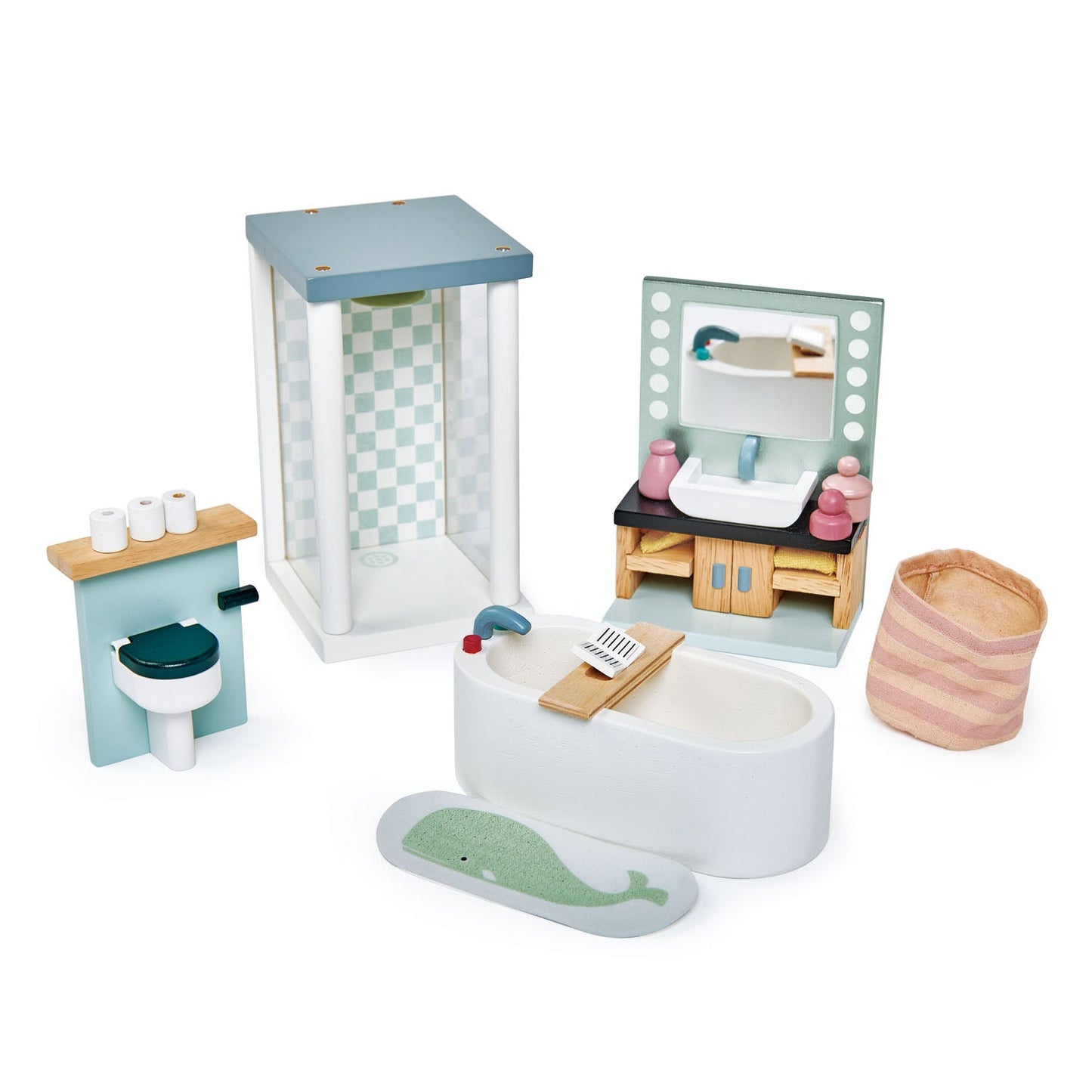 Doll Family & Furniture Bundle (5 Room Sets & Doll Family)