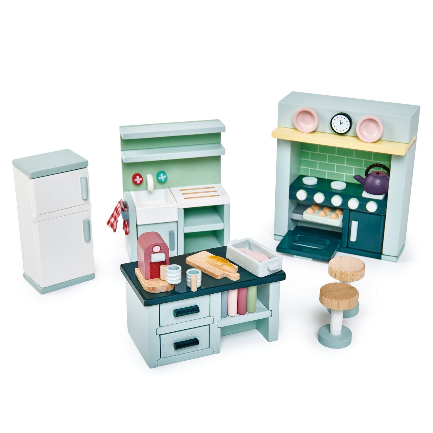 Doll Family & Furniture Bundle (5 Room Sets & Doll Family)