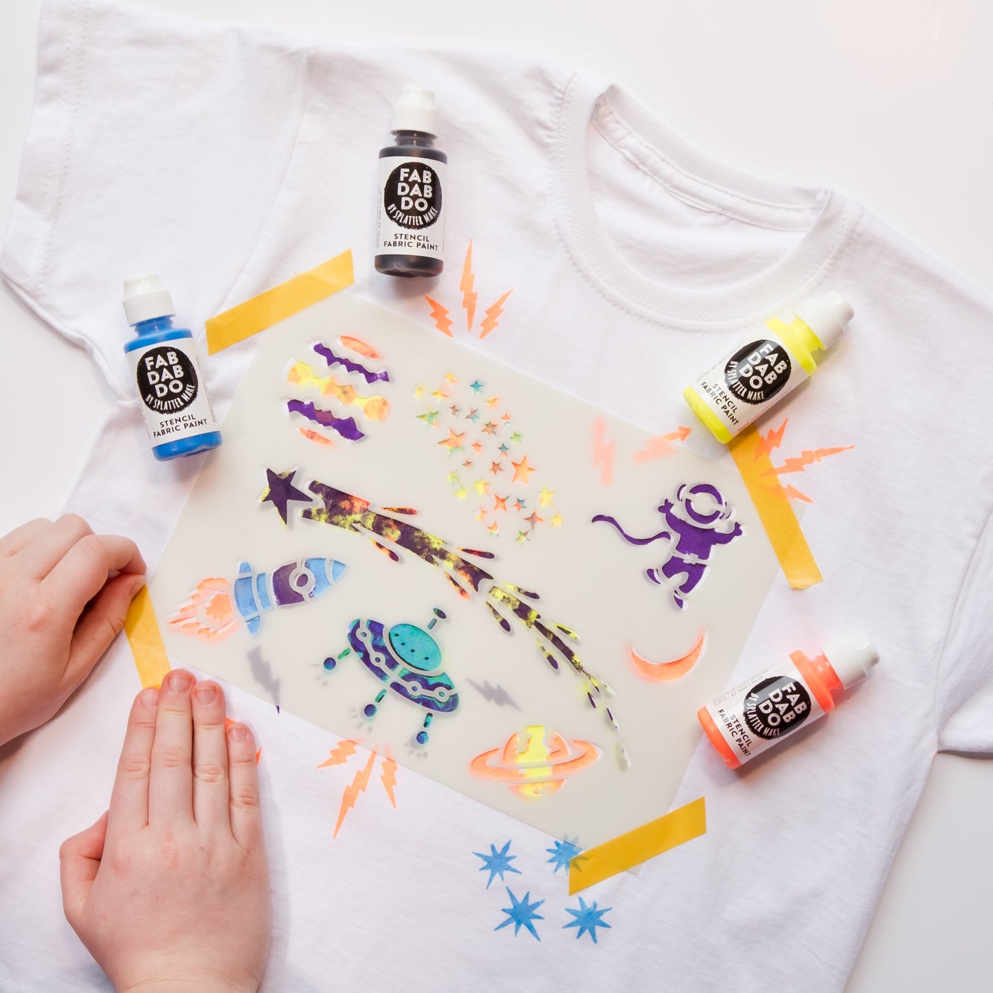 Space Themed Kids T-Shirt Painting Craft Box