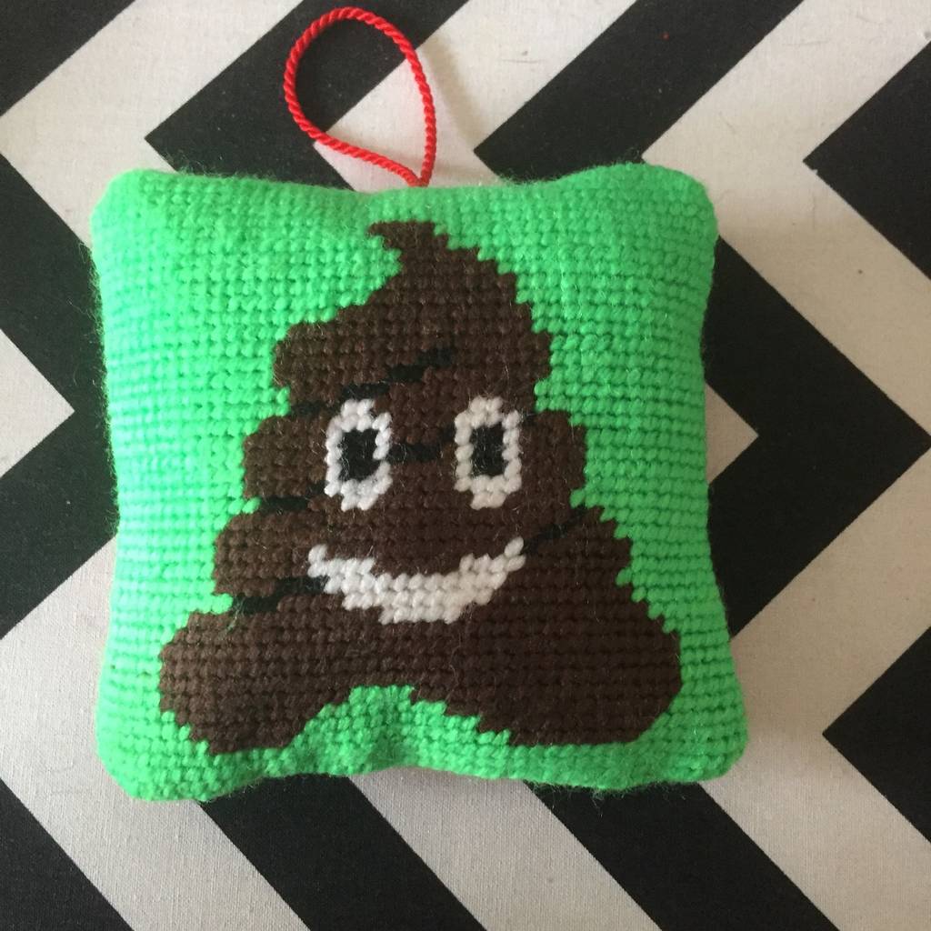 A Gift To Make You Smile! A Tapestry Cushion Kit Of Poo - Toys & Games - The Present King