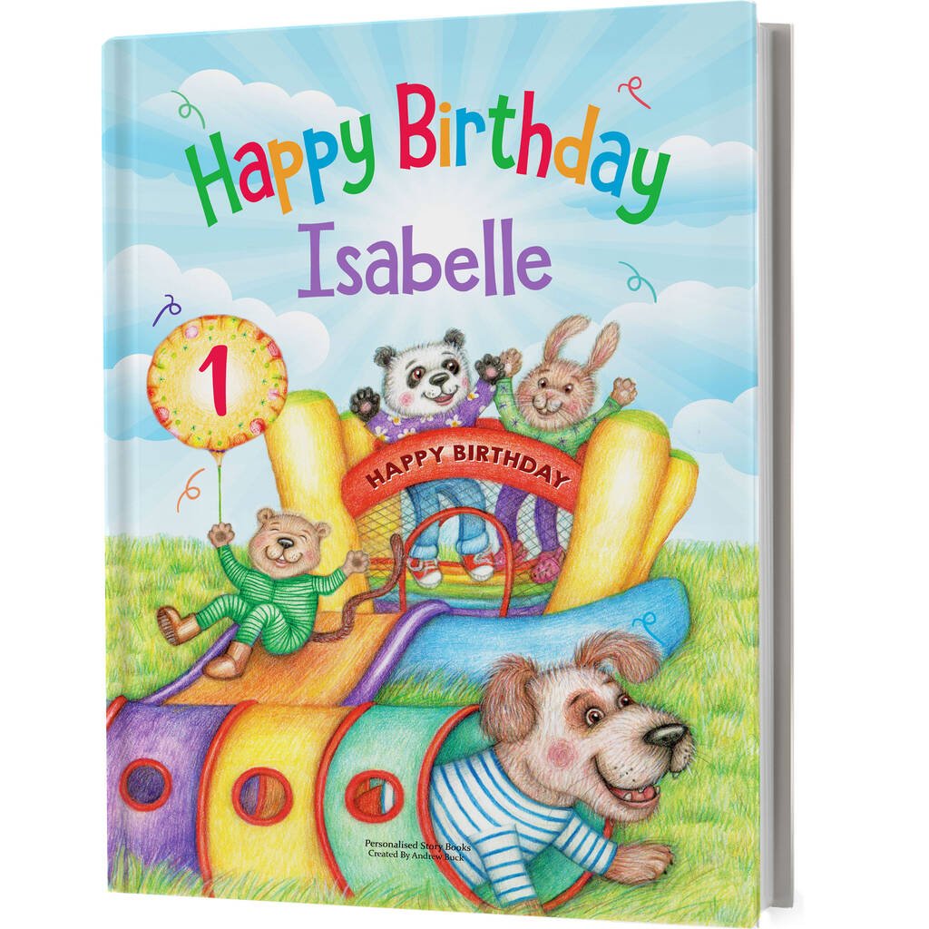 A Happy Birthday Personalised Story Book For Boys And Girls, Blue - Toys & Games - The Present King