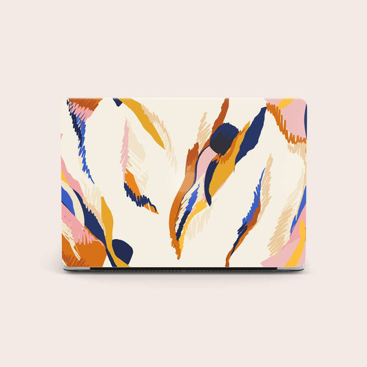 Abstract Hand Drawn Hard Case For Mac Book, White - Electronics - The Present King