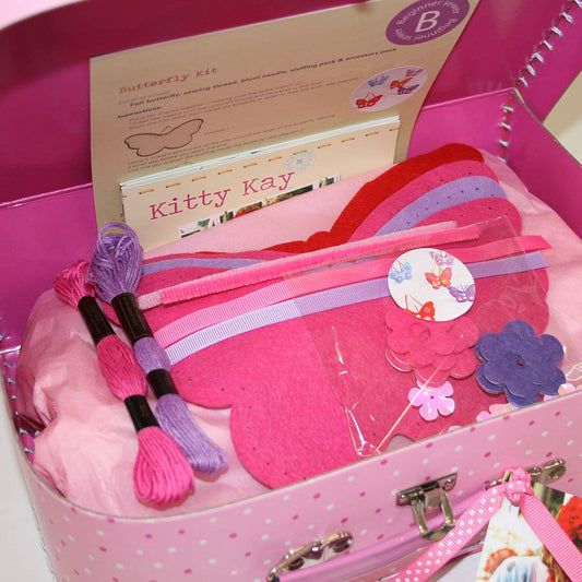 Activity Butterflies Sewing Kits Gift Box Birthday Gift, Purple - Toys & Games - The Present King