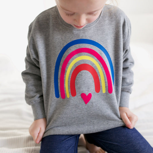 Adult & Child Grey Neon Rainbow Sweater - Clothing & Accessories - The Present King