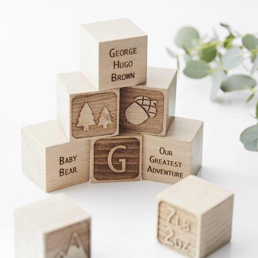 Adventure Personalised Keepsake Building Block, Natural - Toys & Games - The Present King