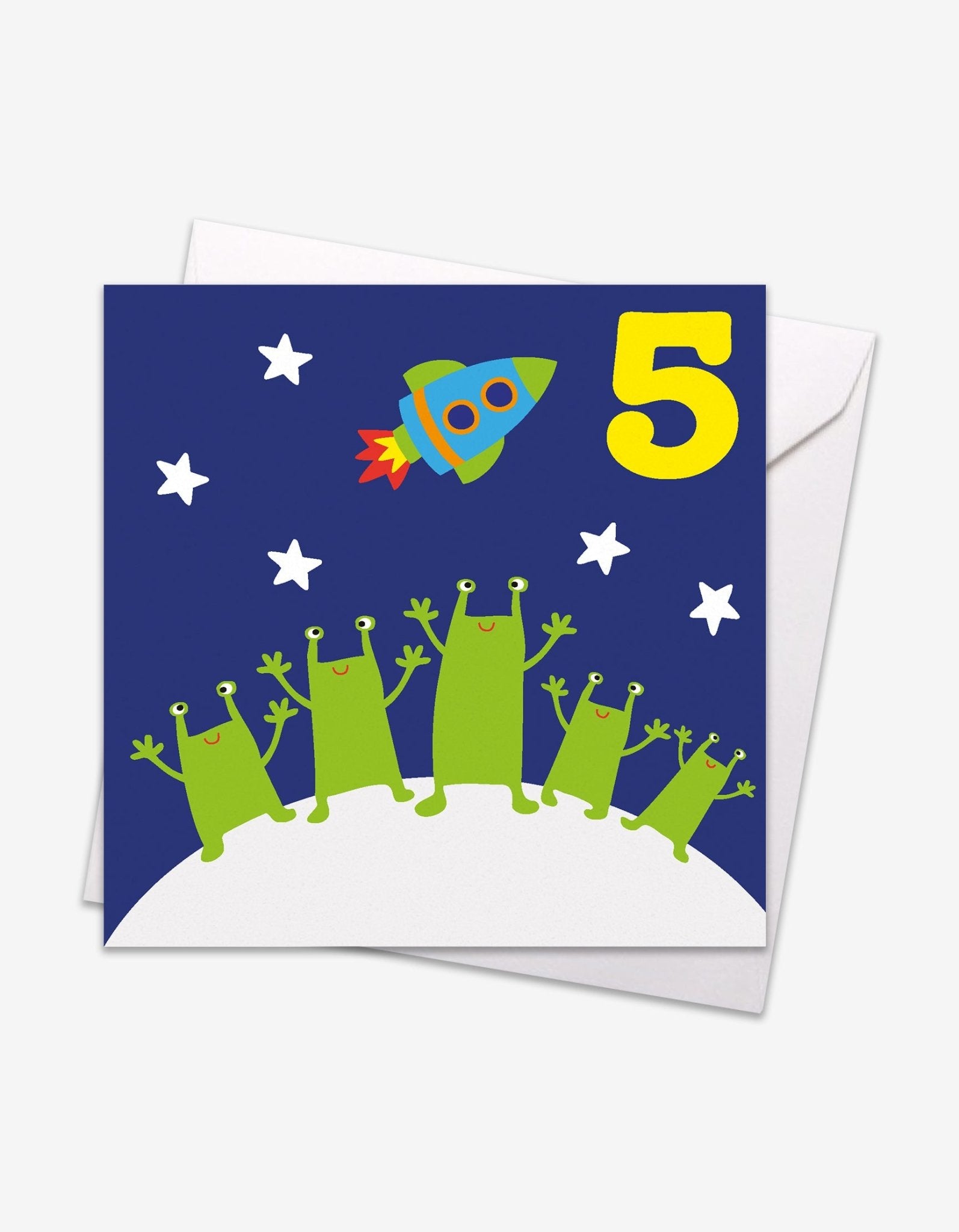 Age 5 Aliens Birthday Card - Toys & Games - The Present King