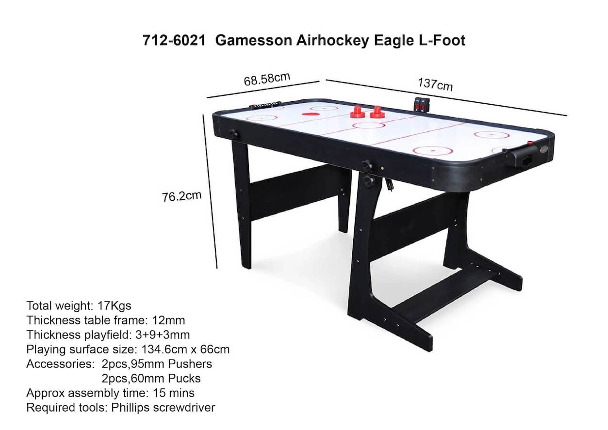 Airhockey Eagle L - Foot 137Cm - Toys & Games > Indoor Games > Air Hockey Tables - The Present King