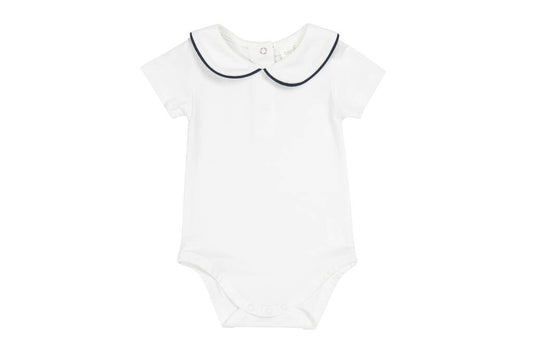 Alexander White Peter Pan Collar Bodysuit, White - Baby & Toddler Clothing - The Present King