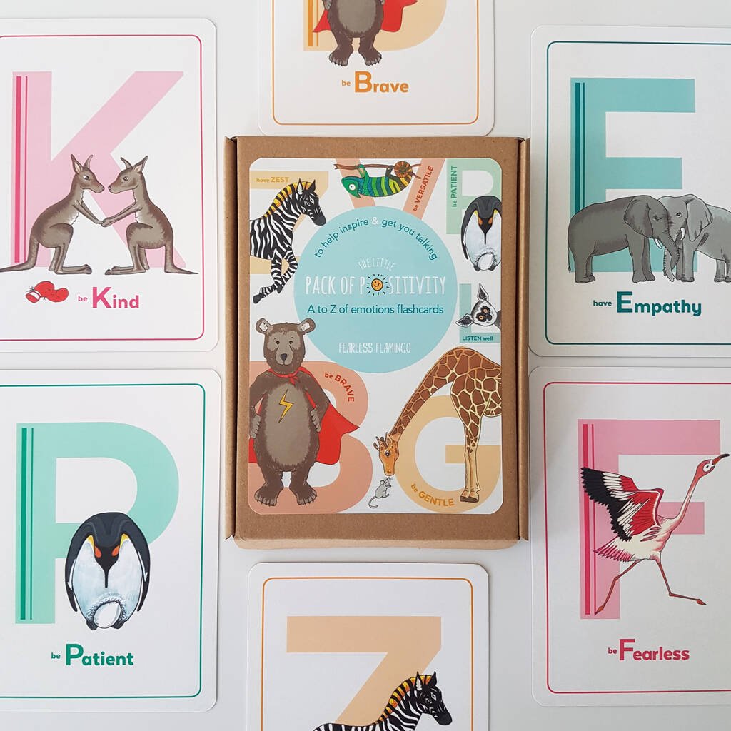 Alphabet Positivity Flashcards Learning And Play, Multi - Coloured - Toys & Games - The Present King