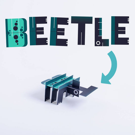 Alphapets Beetle Build Animals Out Of Letters, Green - Toys & Games - The Present King