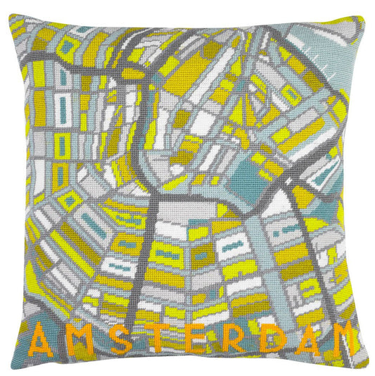 Amsterdam City Map Tapestry Kit, Orange - Toys & Games - The Present King