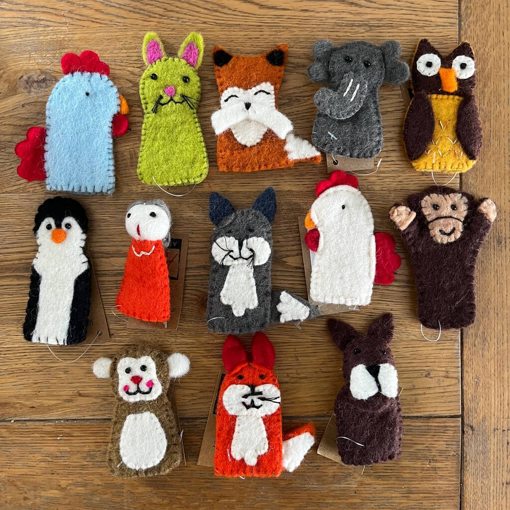 Animal Design, Felt Finger Puppets - Toys & Games - The Present King