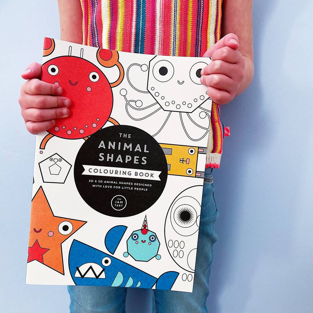 Animal Shapes Colouring Book, Black - Toys & Games - The Present King