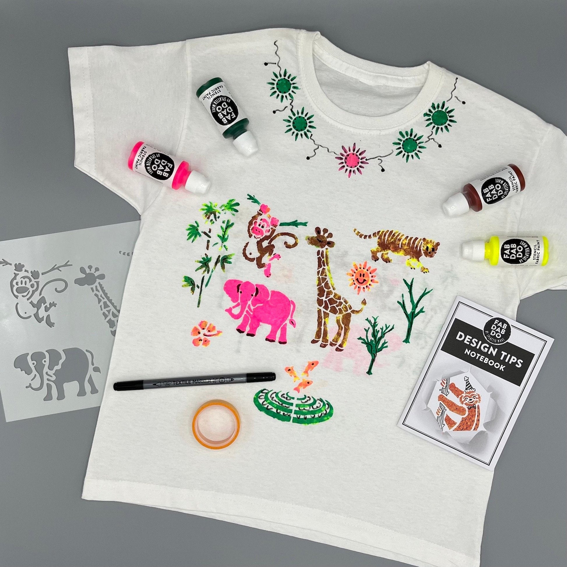 Animals in the Jungle T-Shirt Painting Craft Box - Toys & Games - The Present King