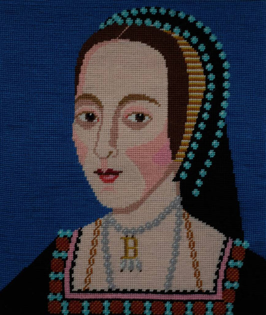 Anne Boleyn Tapestry Kit With 100% British Wool, Blue - Toys & Games - The Present King