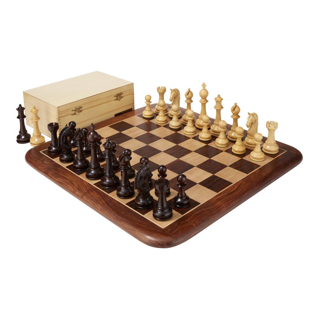 Armoured Staunton Rosewood Chess Set - Toys & Games - The Present King