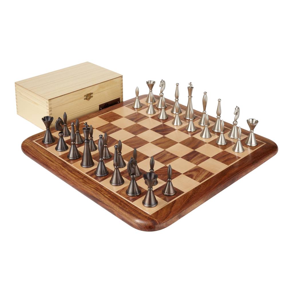 Art Deco Brass Chess Set - Toys & Games - The Present King