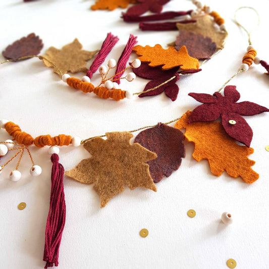 Autumn Garland Kit, Orange/Red - Toys & Games - The Present King