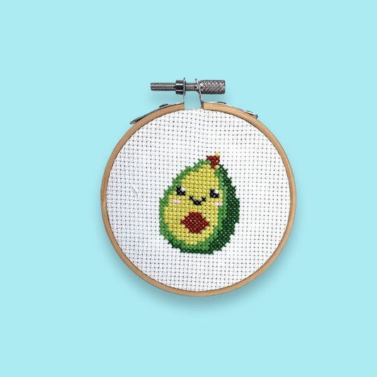 Avocado Mini Cross Stitch Kit, Green - Toys & Games - The Present King