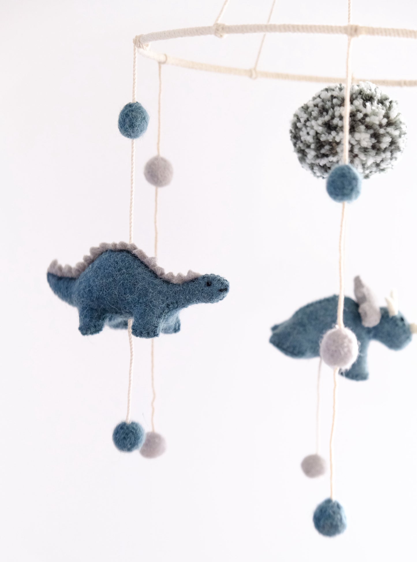 Blue Dinosaur Felt Mobile