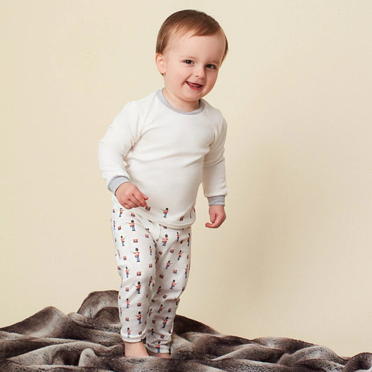 Baby And Children's White Soldier Print Pyjamas, White - Baby & Toddler > Baby & Toddler Clothing > Baby & Toddler Sleepwear - The Present King