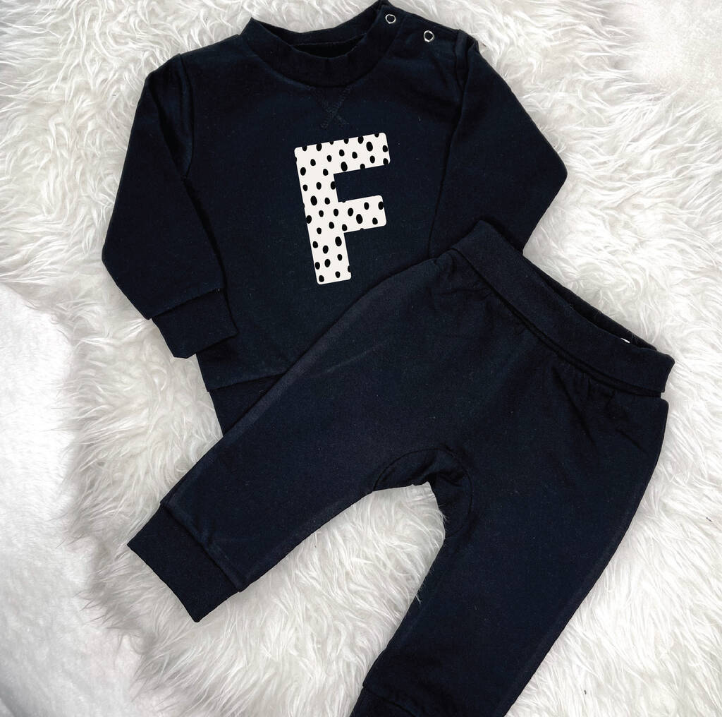 Baby And Kids Personalised Spotty Sweatshirt Jogger Set - Clothing & Accessories - The Present King