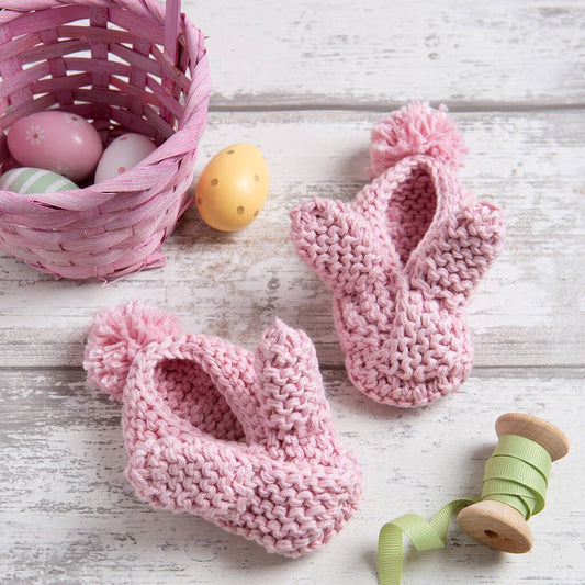 Baby Bunny Slippers Easy Knitting Kit - Toys & Games - The Present King