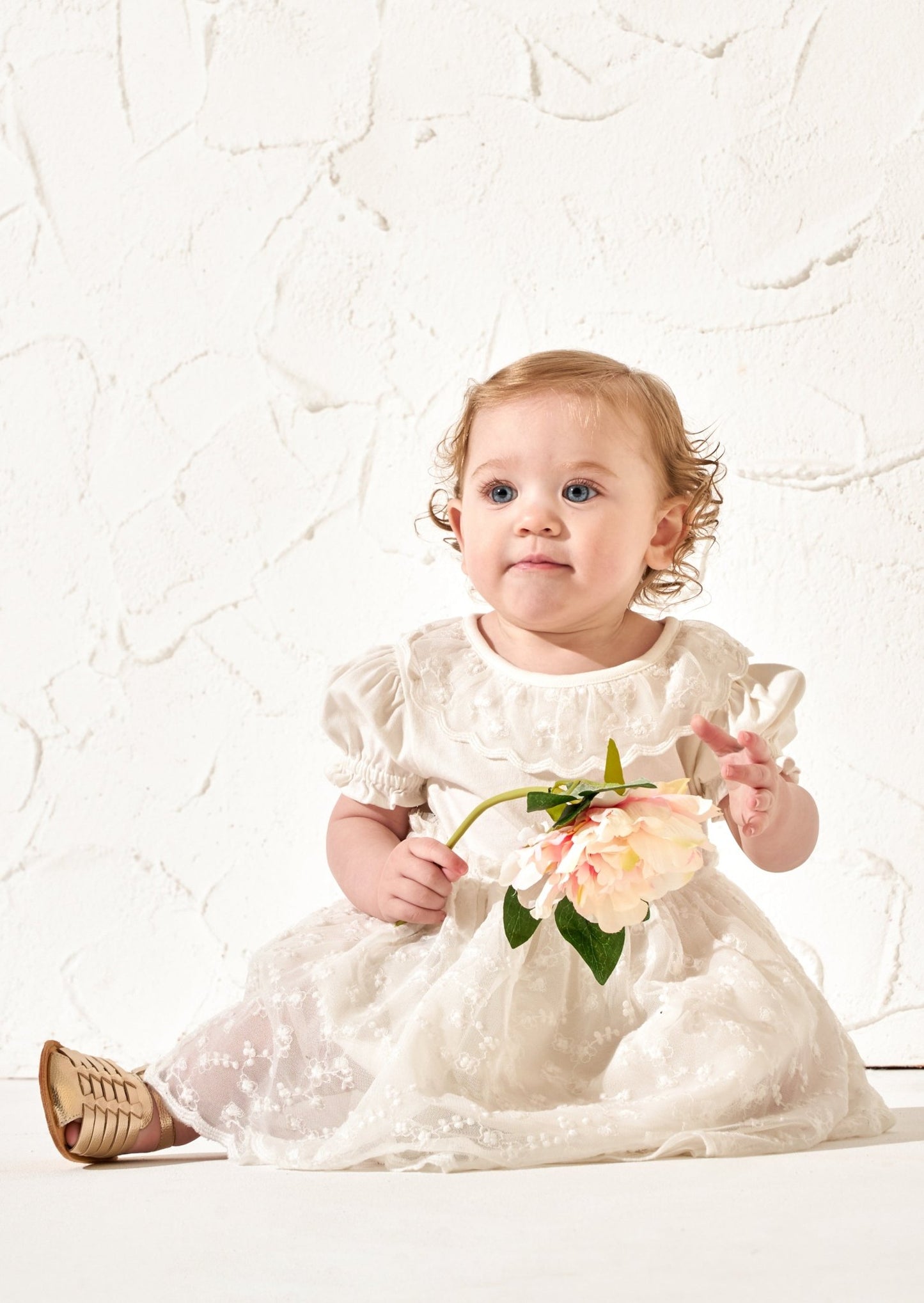 Baby Girl Ivory Dress - Clothing & Accessories > Clothing > Baby & Toddler Clothing > Baby & Toddler Dresses - The Present King