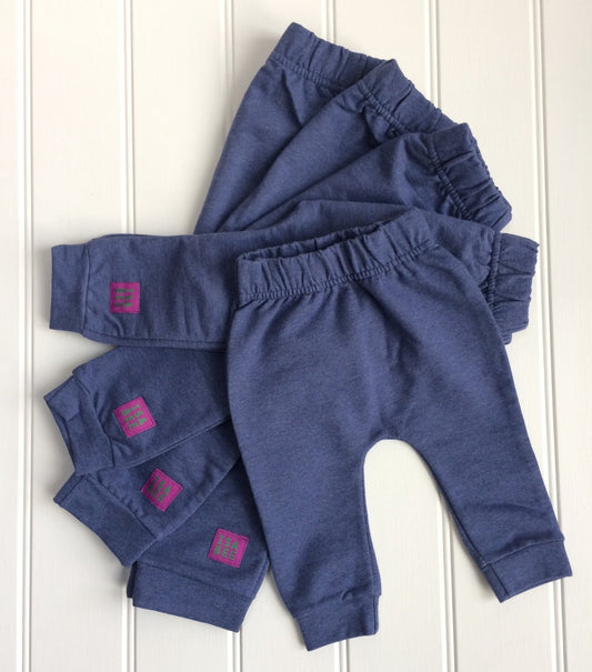 Baby Leggings With Cuffs, Blue - Baby & Toddler Clothing - The Present King