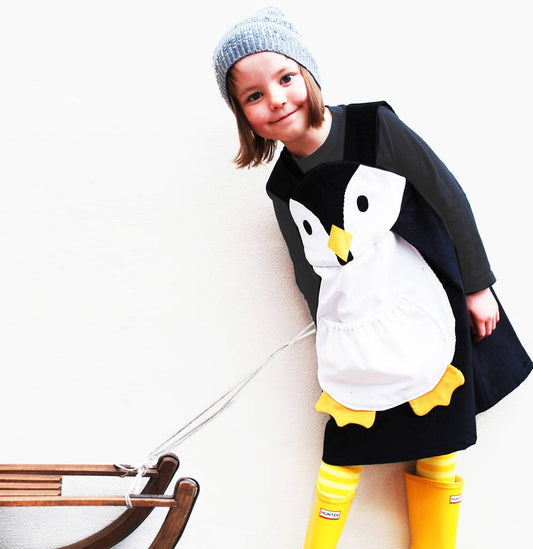 Baby Penguin Pinafore Dress Outfit, Black - Clothing & Accessories - The Present King