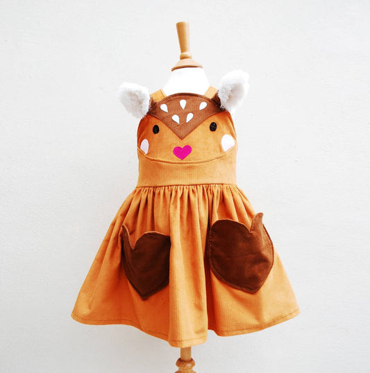 Baby Reindeer Dress, Brown - Clothing & Accessories - The Present King