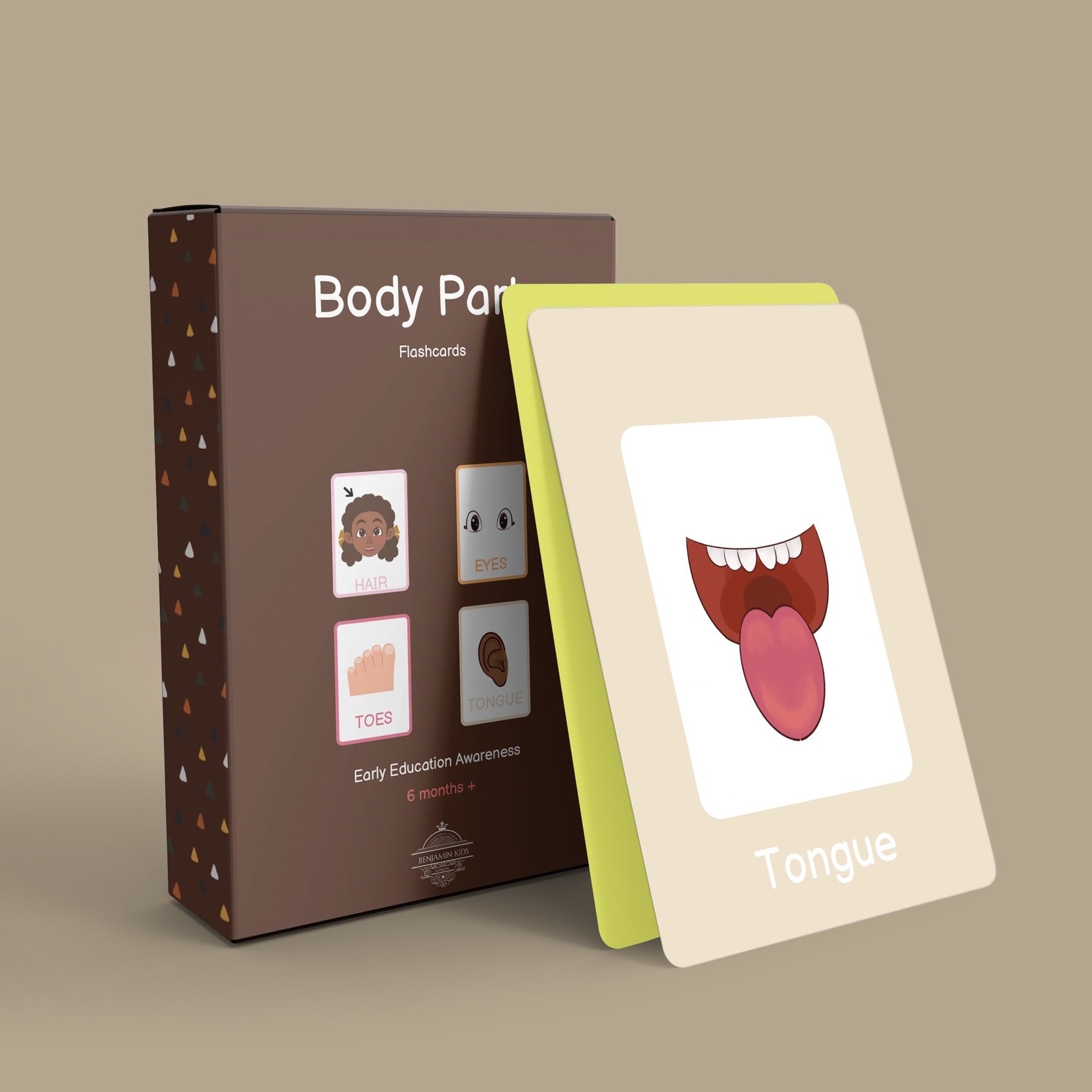 Baby's Body Parts Flashcards, Brown - Toys & Games - The Present King