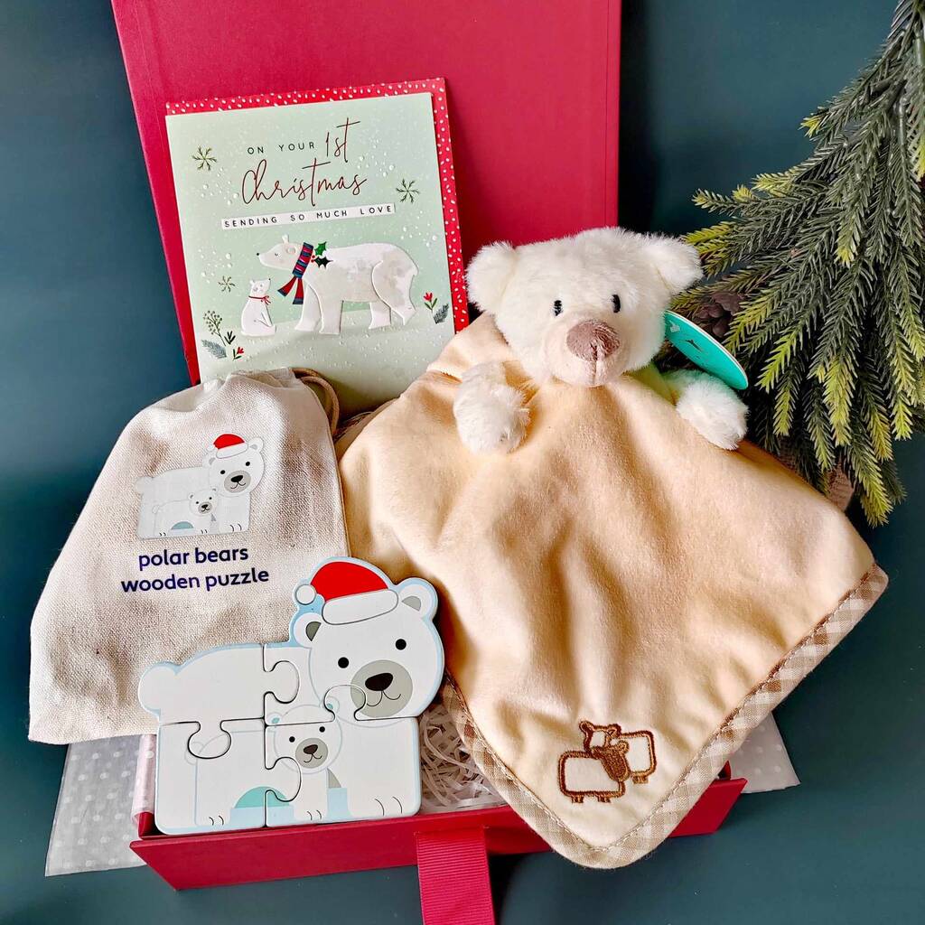 Baby's First Christmas Bear Comforter Gift Set - Toys & Games - The Present King