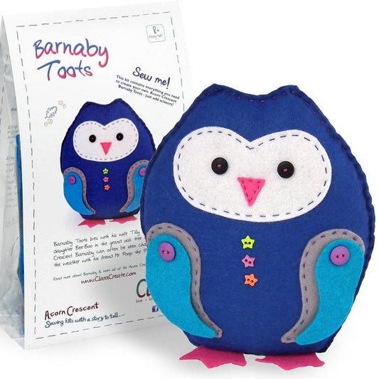 Barnaby Toots Owl Felt Sewing Kit, Blue - Toys & Games - The Present King