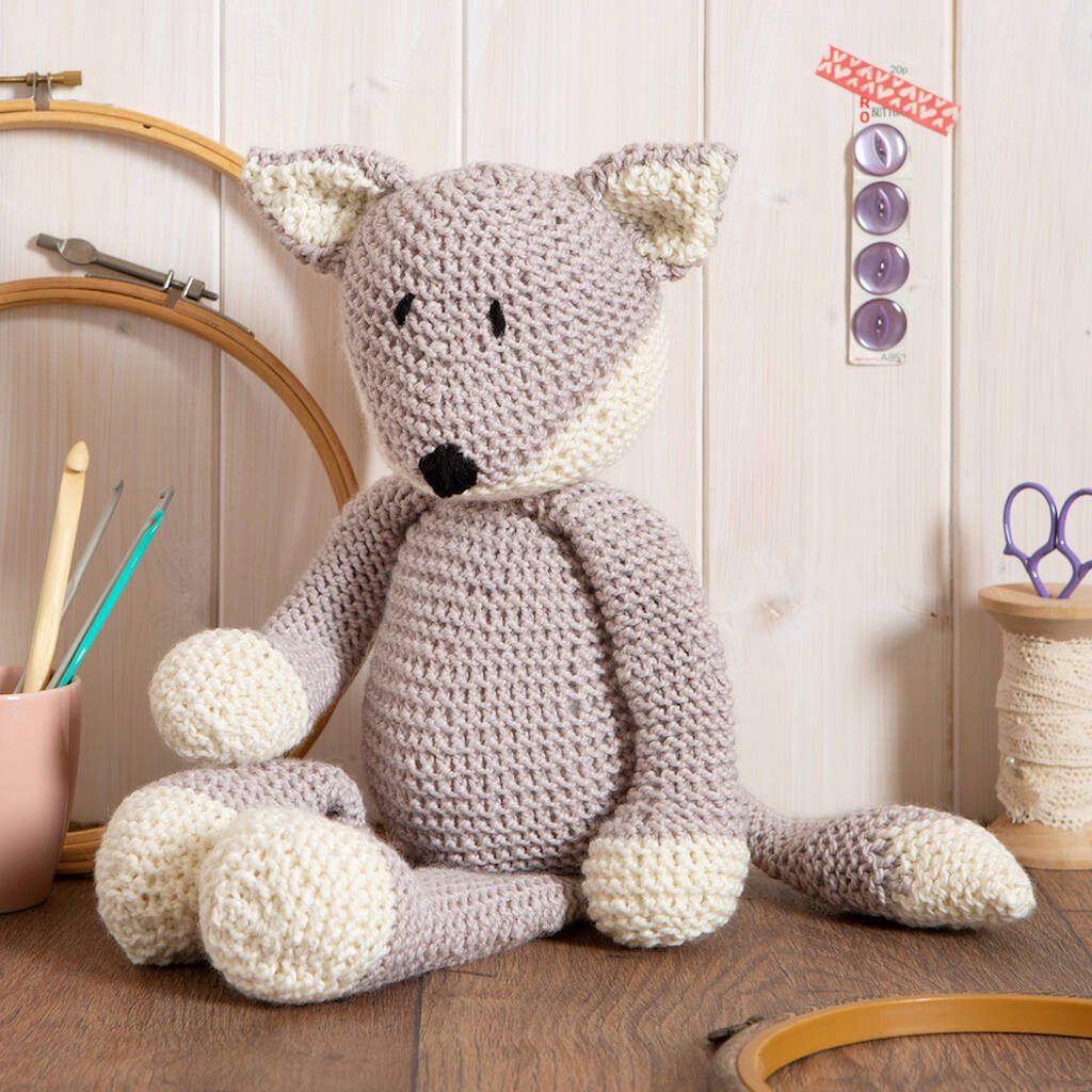 Basil Fox Knitting Kit, Multiple Choices Available - Toys & Games - The Present King