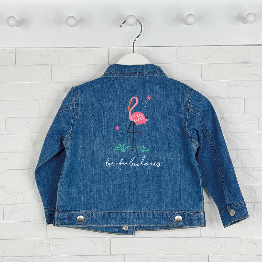 Be Fabulous Flamingo Baby/Kids Denim Jacket - Clothing & Accessories - The Present King