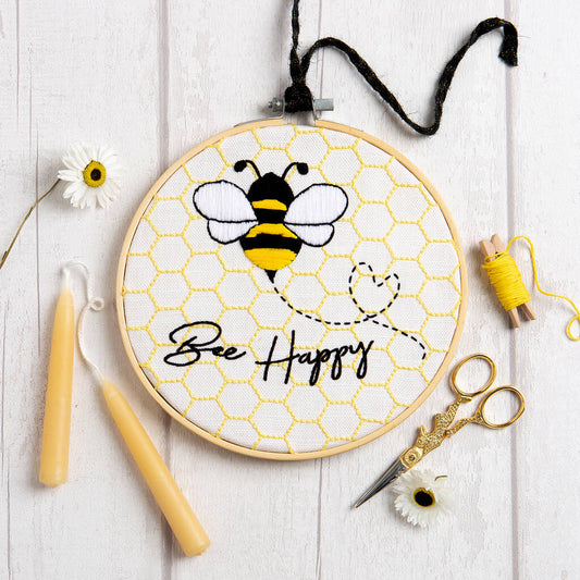 Bee Happy Easy Embroidery Kit - Toys & Games - The Present King