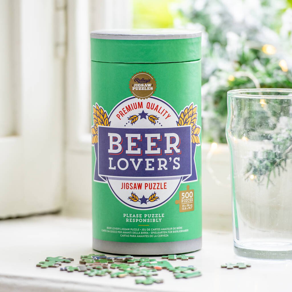 Beer Lover's Jigsaw, Green - Toys & Games - The Present King