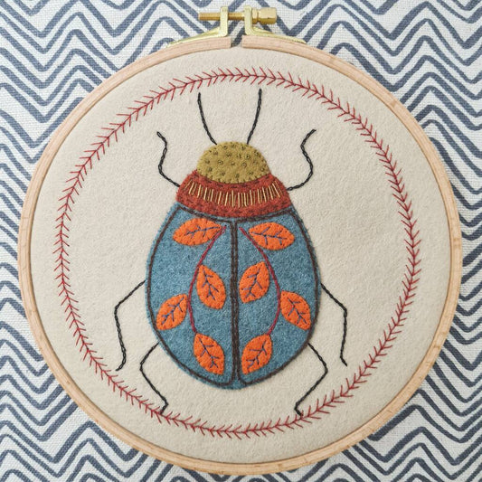 Beetle Felt Appliqué Hoop Kit - Toys & Games - The Present King